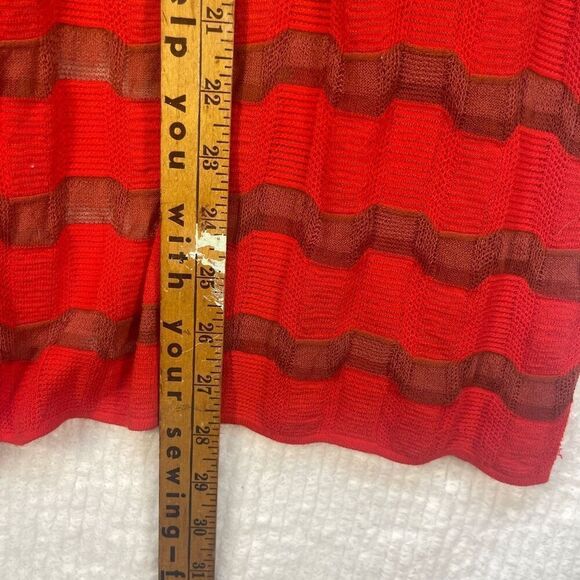 Missoni Orange Striped Knit Open Front Long Sleeve Cardigan Sweater Size 42 - Picture 8 of 8